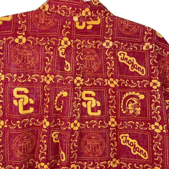 Reyn Spooner Vintage Mens Shirt Size 3XL Red USC Trojans Button Down Pure Cotton - Picture 5 of 9